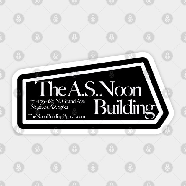 The Noon Building Sticker by Nuttshaw Studios